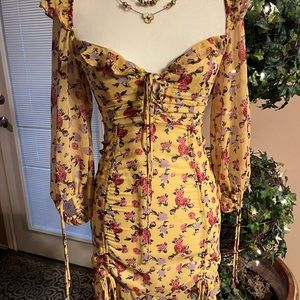 Linjia shop floral mini dress